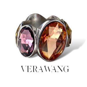 Vera Wang Crystal Scarf Ring  Stretchy